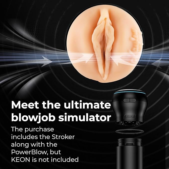 PowerBlow Automatic Blowjob Machine with Kayley Gunner Pocket Pussy: Interactive Pleasure, FeelMe AI, Adjustable Intensity - Image 6