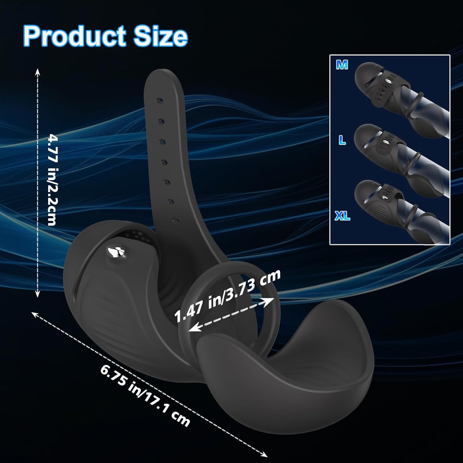 10-Mode App-Controlled Male Vibrator with Adjustable Cock Ring - Image 6