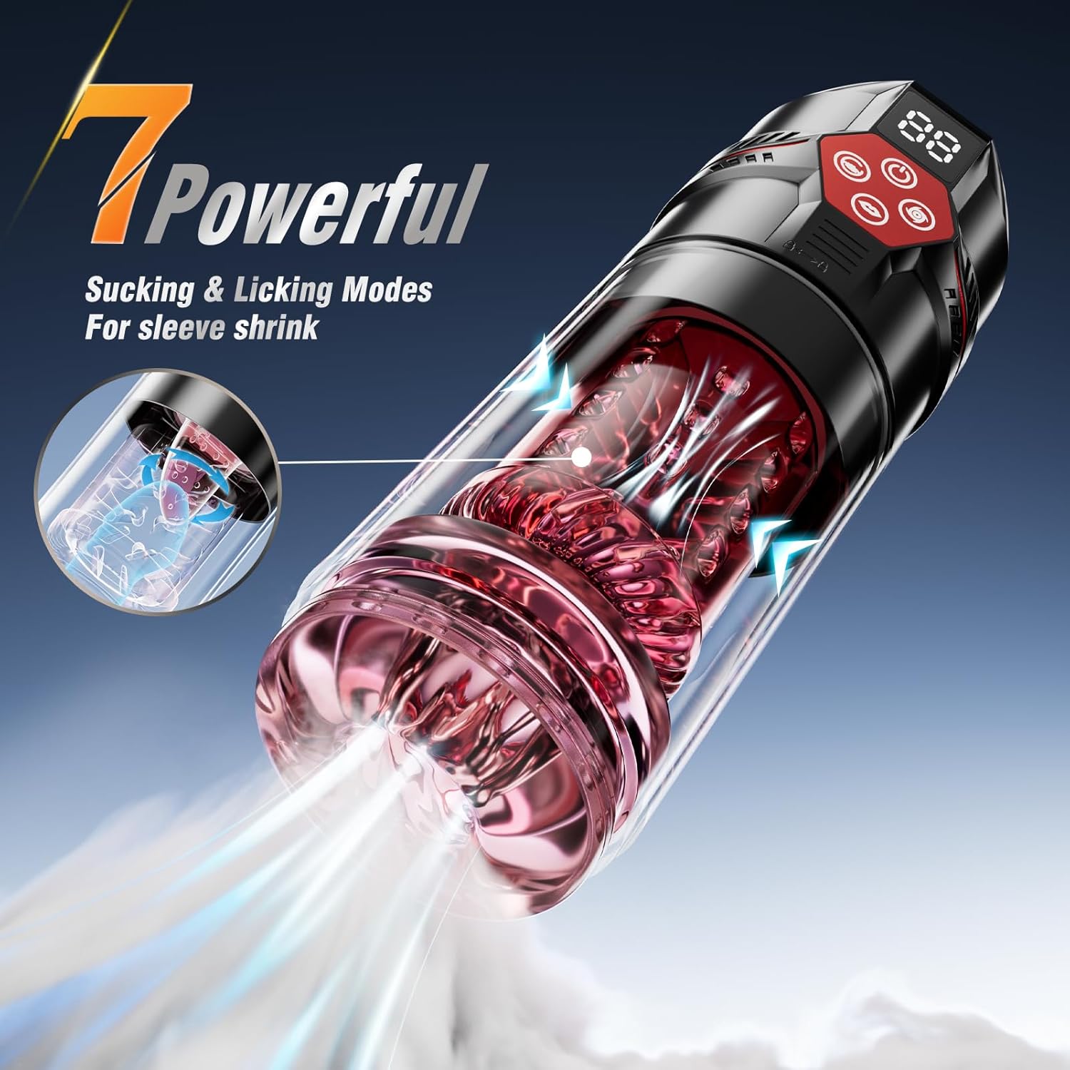 7-Function Male Masturbator Pump with 12S Vacuum - Image 4