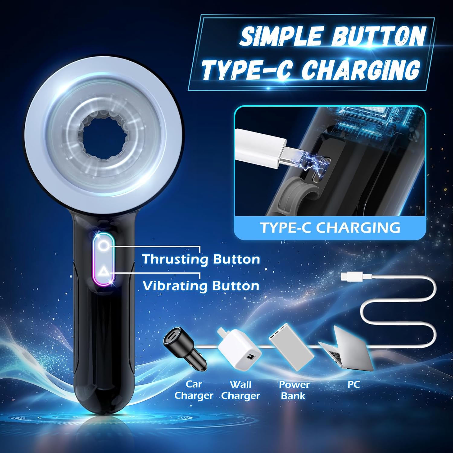 7-Mode Automatic Thrusting Male Stroker with Dual-Ended Design - Image 5