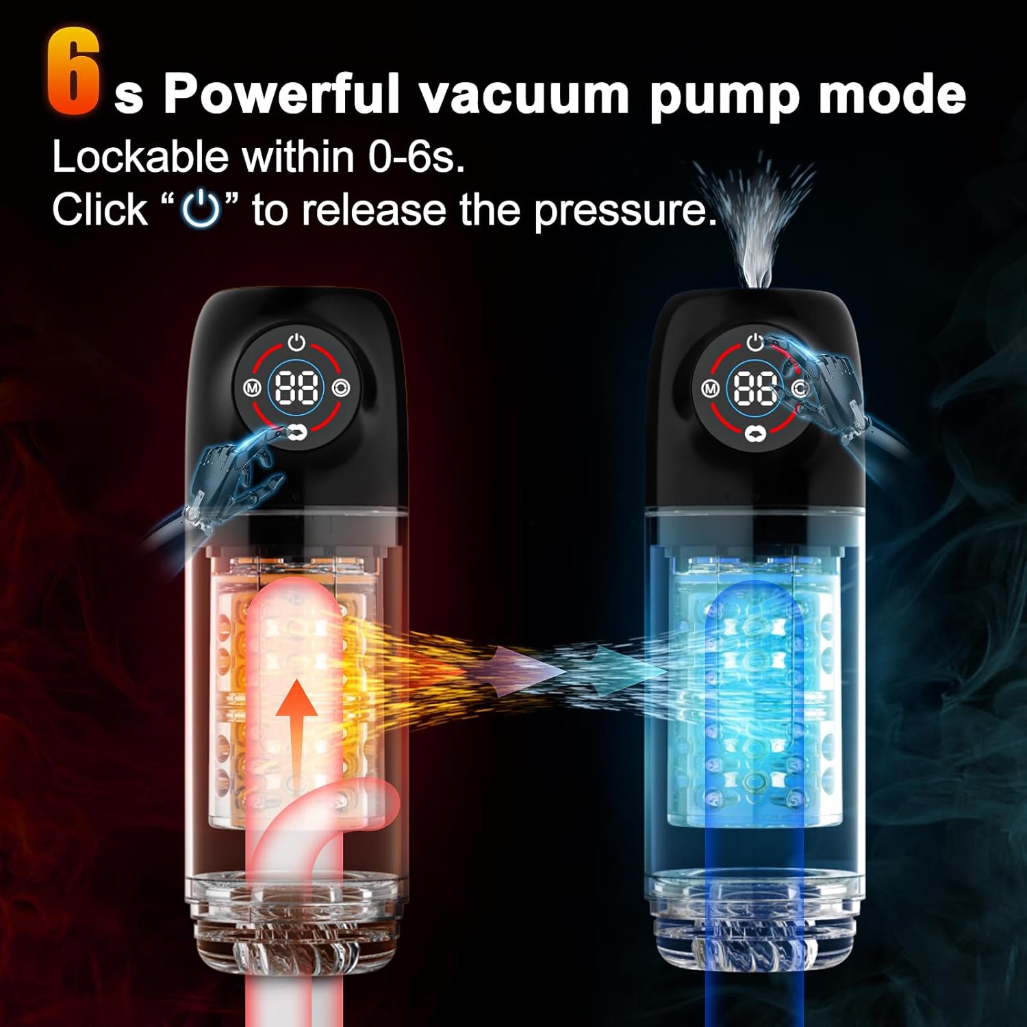 Powerful Male Masturbator Pump with 7 Modes, LCD Display, Waterproof Design - Image 5