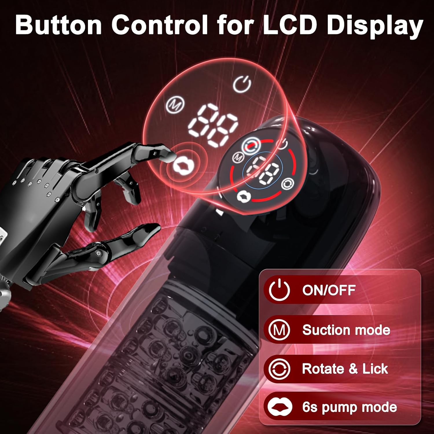 Powerful Male Masturbator Pump with 7 Modes, LCD Display, Waterproof Design - Image 7