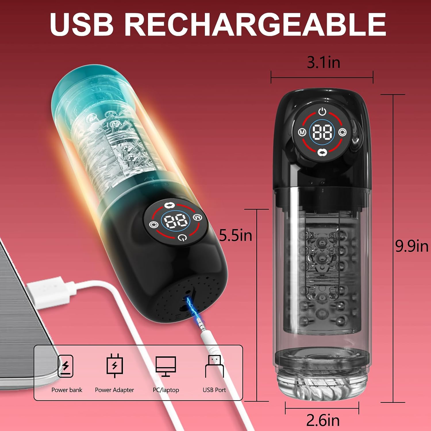 Powerful Male Masturbator Pump with 7 Modes, LCD Display, Waterproof Design - Image 8