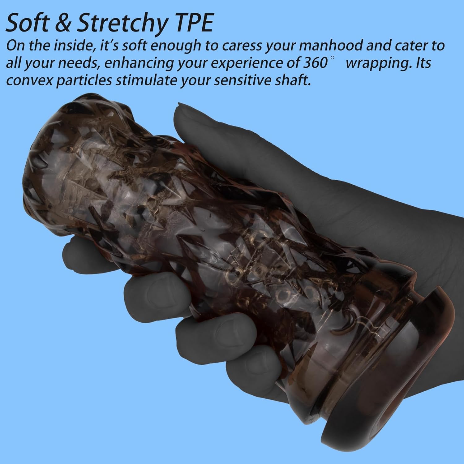 Clear Pocket Pussy with Adjustable Tightness and Realistic Texture - Image 4