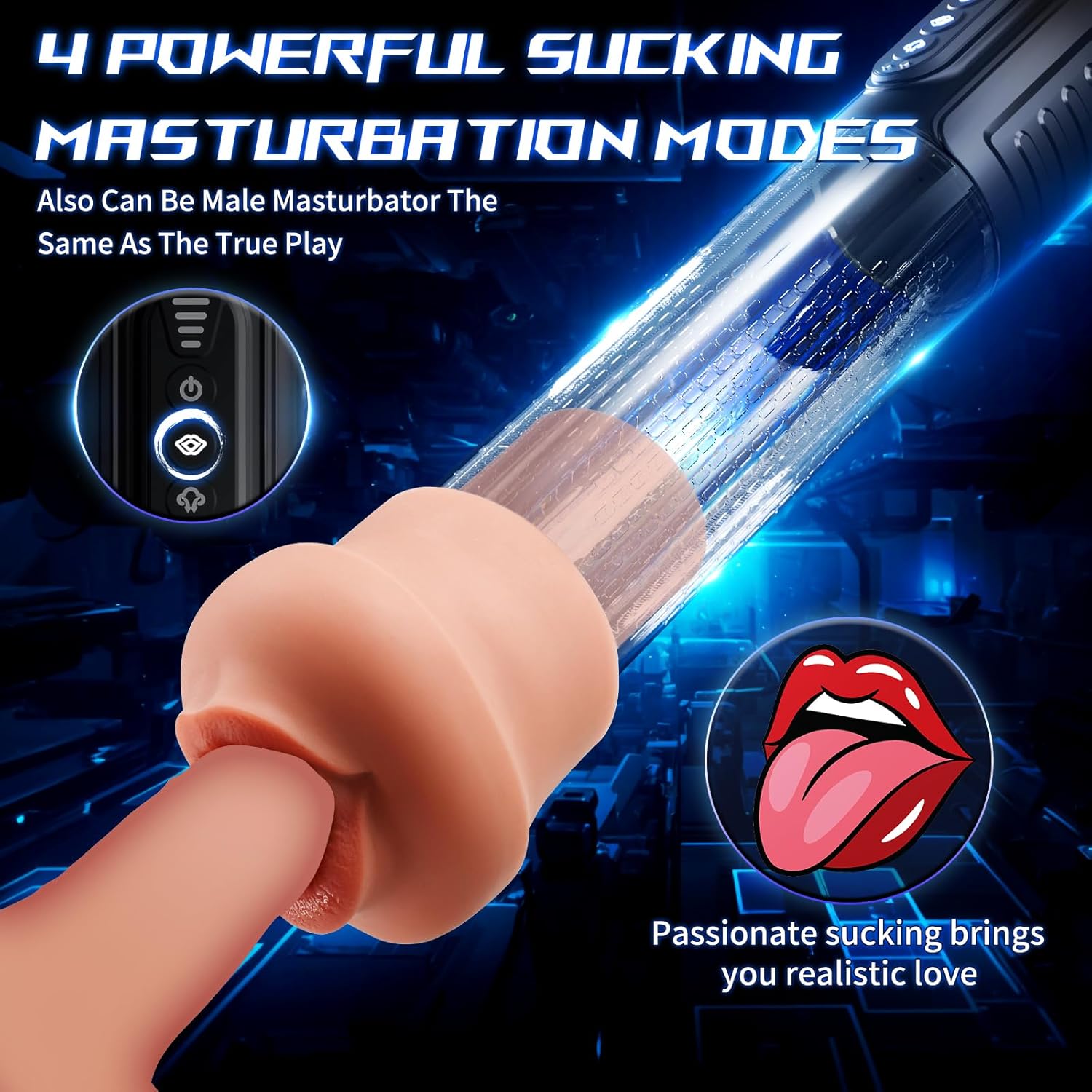 Waterproof Male Masturbator with Suction, Vibration, and Realistic Feel - Image 3