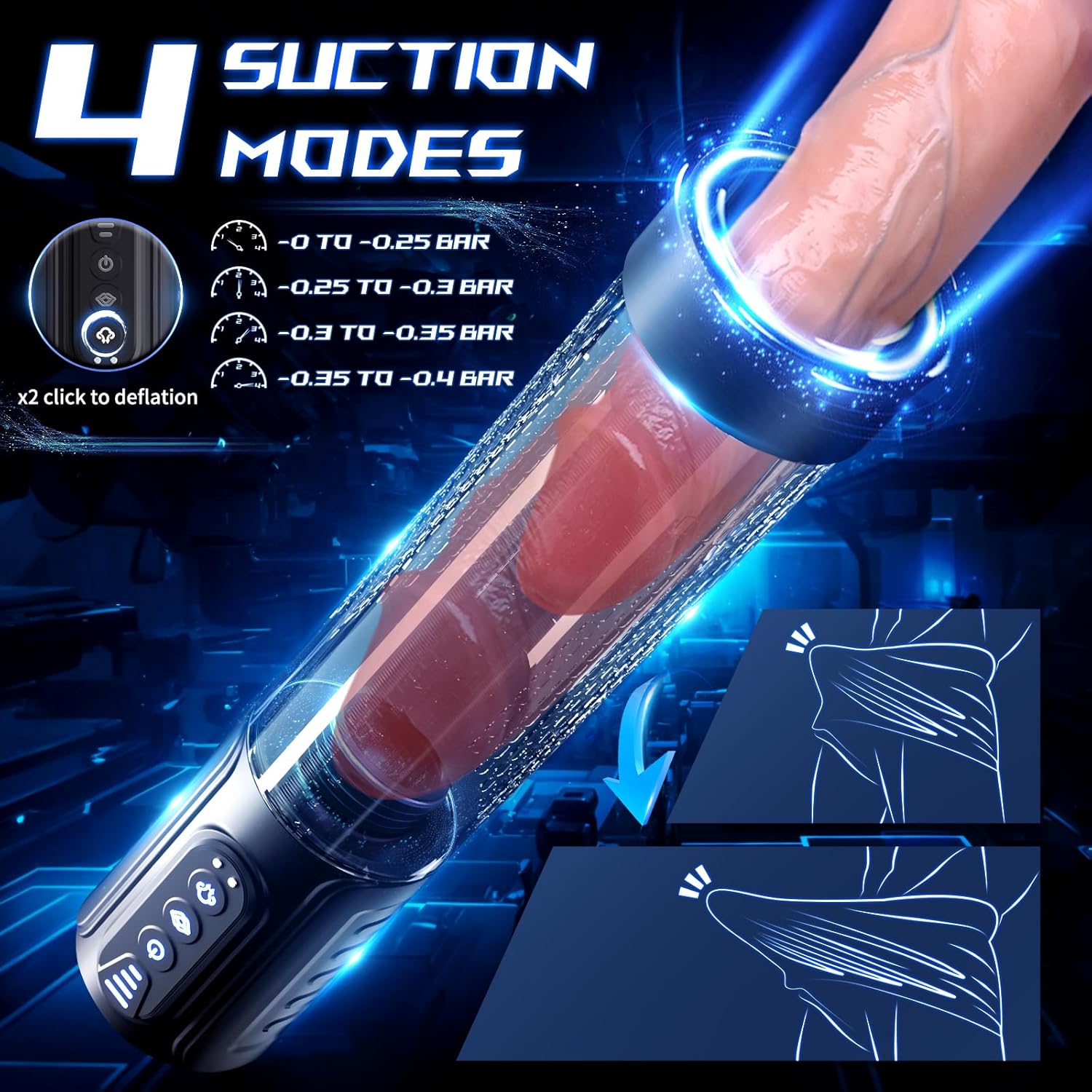 Waterproof Male Masturbator with Suction, Vibration, and Realistic Feel - Image 6