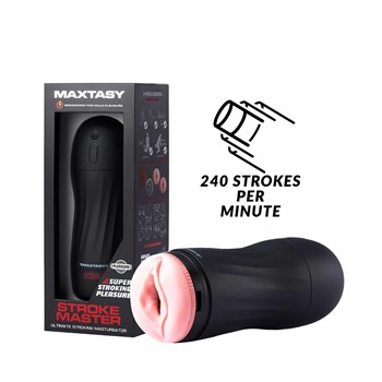 Experience Ultimate Pleasure with MAXTASY STROKE MASTER STROKER REALISTIC PINK VAGINA - Premium Adult Toy