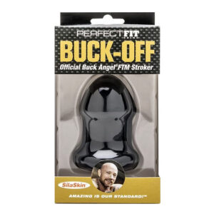 Experience Ultimate Pleasure with PERFECT FIT BUCK OFF BUCK ANGEL FTM STROKER BLACK - Ideal for Transgender Men