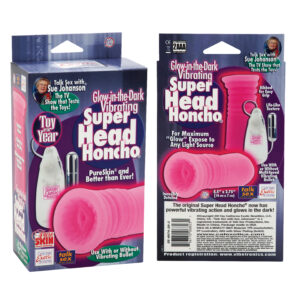 Experience Ultimate Pleasure with SUE JOHANSON GLOW-IN-THE-DARK VIBRATING SUPER HEAD HONCHO - Pink