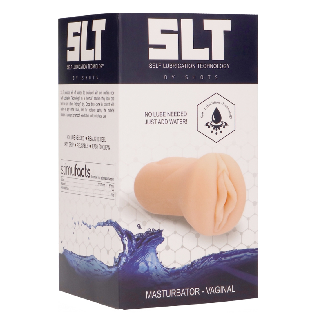 Experience Ultimate Pleasure with SHOTS Self-Lubricating Vaginal Male Masturbator in Natural Flesh Color