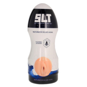 Experience Ultimate Pleasure with SELF LUBRICATION DELUXE VAGINAL CAN MASTURBATOR - Flesh Color