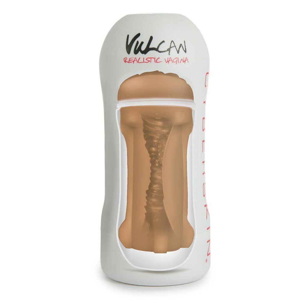 Experience Unmatched Pleasure with CYBERSKIN VULCAN REALISTIC VAGINA MOCHA - Ultimate in Intimacy