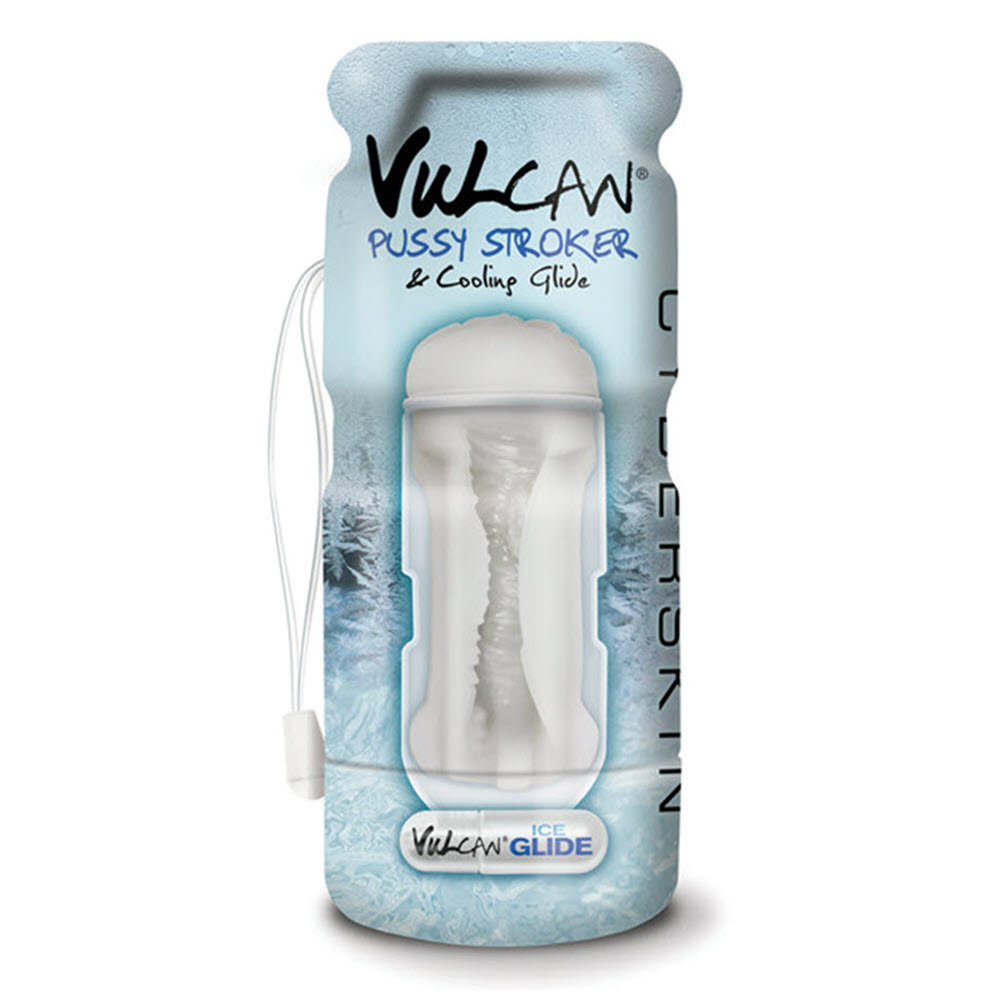 Experience Ultimate Pleasure with the CYBERSKIN VULCAN PUSSY STROKER wCooling Glide Frost - Premium Adult Toy for Men