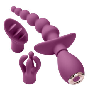 Enjoy Ultimate Comfort with CLOUD HEALTH AND WELLNESS Anal, Clitoral, and Nipple Massager Kit - Purple